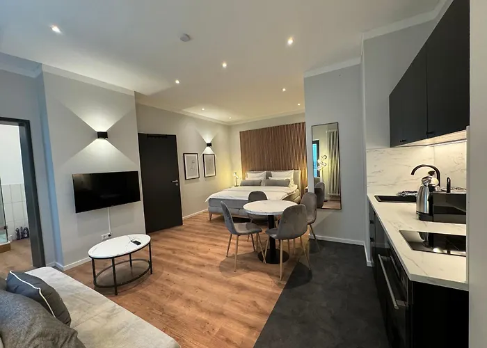 City-Studio Im Innenhof Mit Boxspring-Bett Und Community-Raum