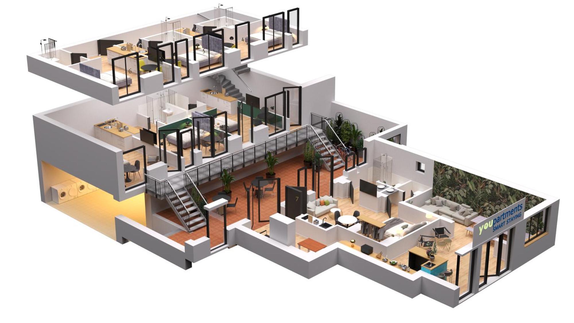 City-studio Im Innenhof Mit Boxspring-bett Und Community-raum Apartment Munster (North Rhine-Westphalia)